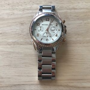 Michael Kors Silver/Rose Gold Watch